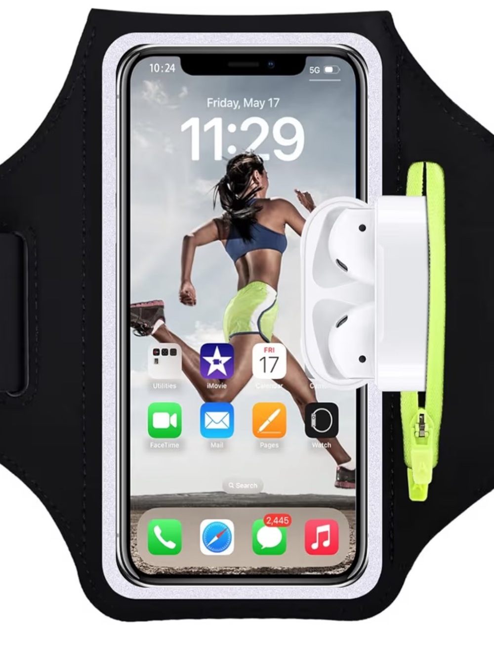 Black Running Armband Phone Holder NWT